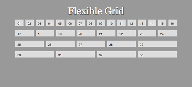 16 column flexible grid